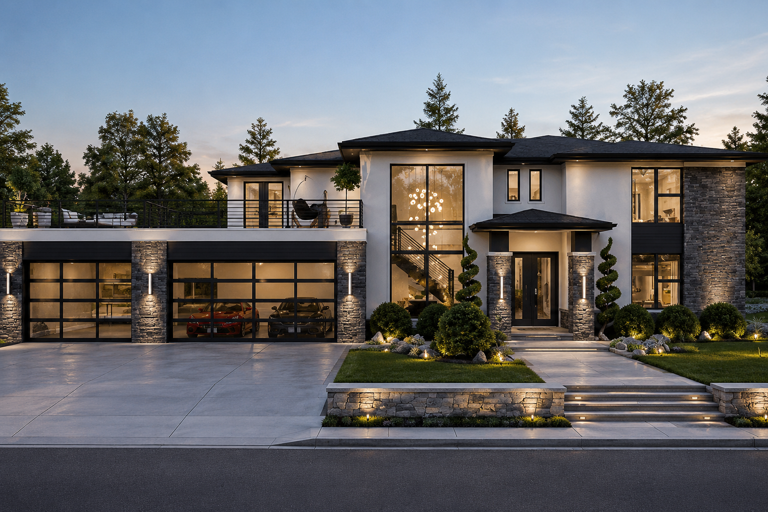 Contemporary custom-home concept